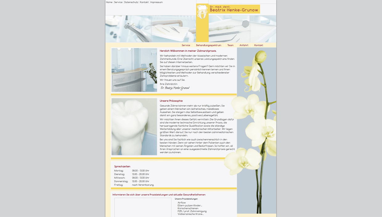 DRHENKEGRUNOW  WEBDESIGN REFEFRENZ