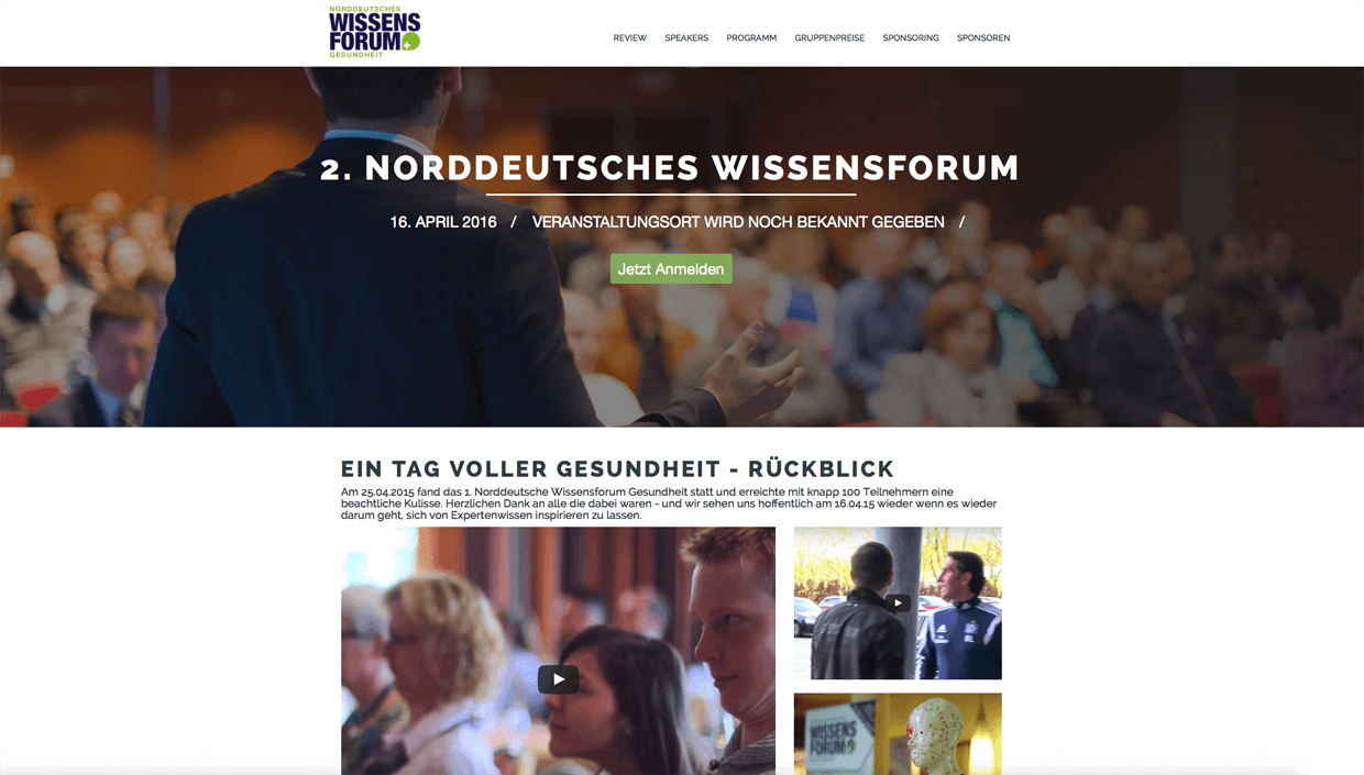 NORDDEUTSCHES WISSENSFORUM  WEBDESIGN REFEFRENZ