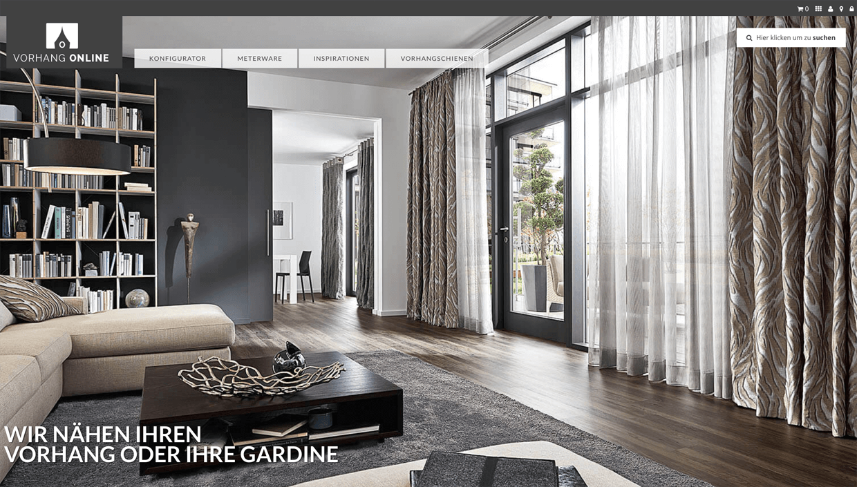 VORHANG ONLINE  WEBDESIGN REFEFRENZ